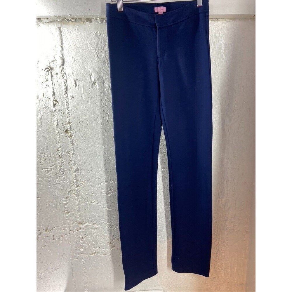 lily pulitzer WOMENS SIZE 2 BLUE STRECHY SKINNY PANTS 26 X 33